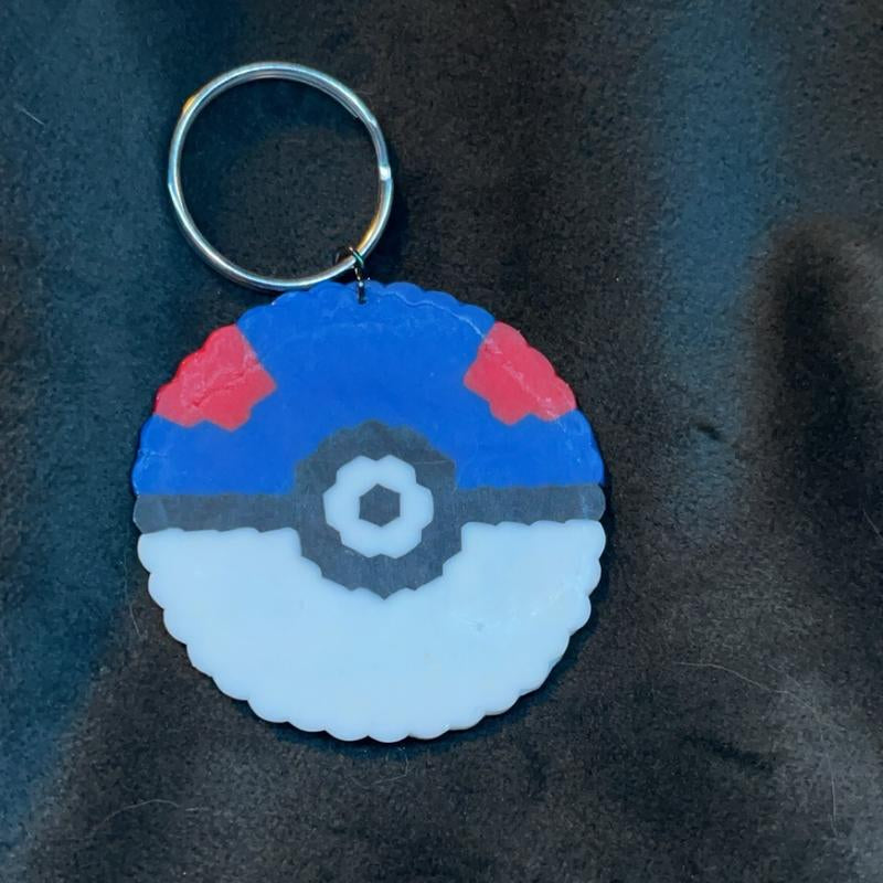 Pokeball Keychains a Small Variety of Them! Ultra Ball, Great Ball, Master Ball, Dive Ball,Friend Ball and Heal Ball Plastic