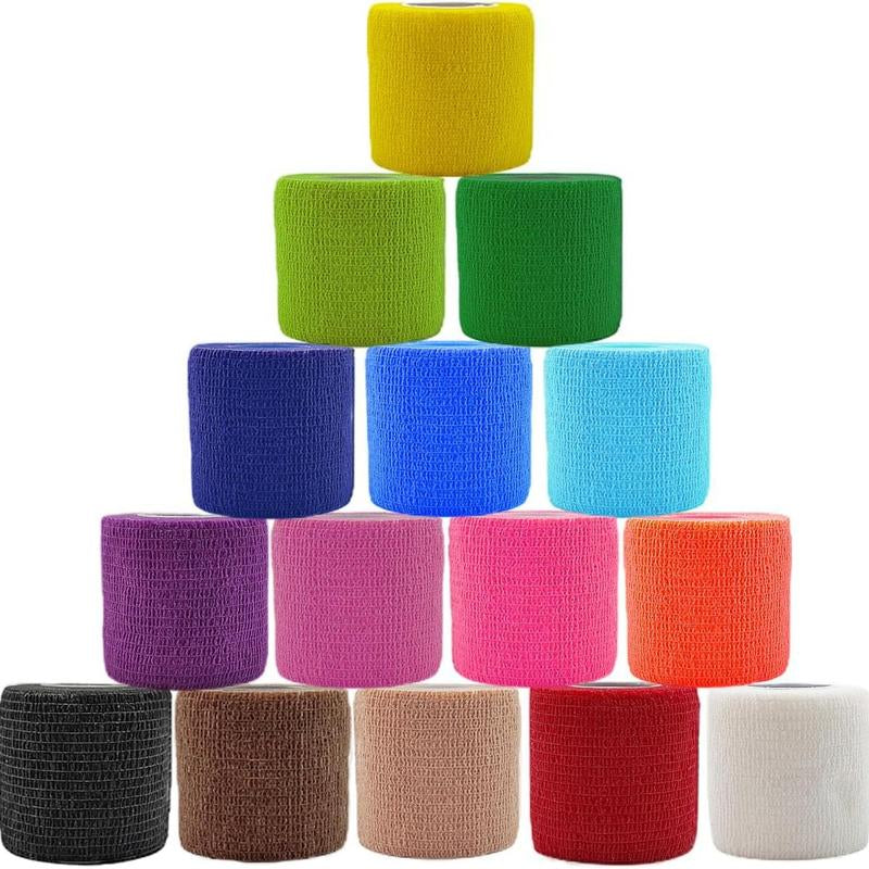 6 Volumes Self-Adhesive Breathable Sports Bandage Elastic Non-Woven Ankle ,Elbow Wrap, Mini Essential Fitness Accessory for Athletic Support