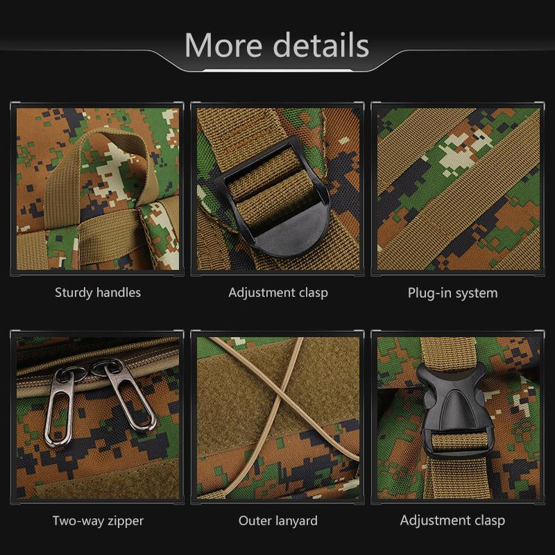 Outdoor Survival Bag, Tactical Camouflage Waterproof Backpack, Backpack, Large Capacity, Meeting All Kinds of Emergency Needs, Survival Tools, Suitable for Camping and Hiking, Rainproof Backpack, Hunting Equipment, Adventure, Free Deliverydurable