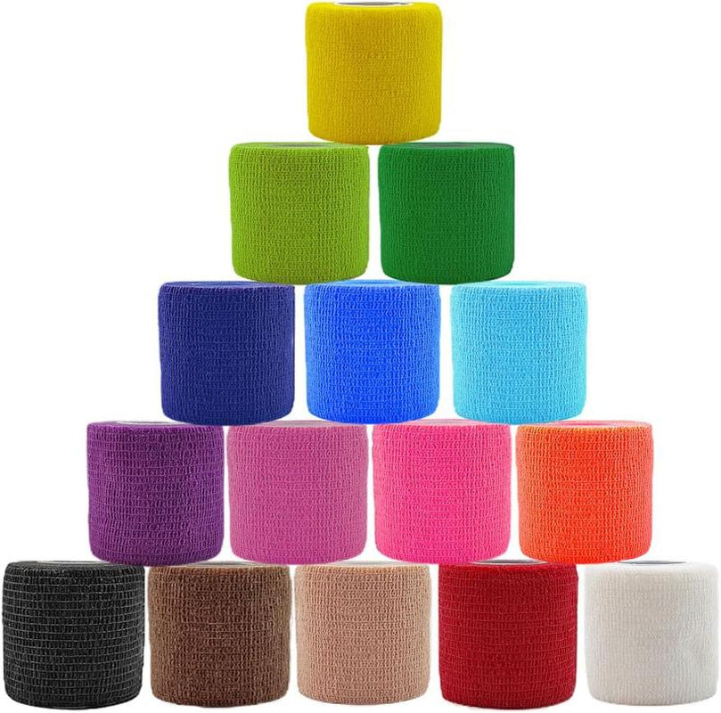 6 Volumes Self-Adhesive Breathable Sports Bandage Elastic Non-Woven Ankle ,Elbow Wrap, Mini Essential Fitness Accessory for Athletic Support
