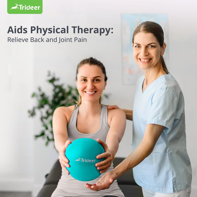 Trideer Pilates Ball 9 Inch Core Ball, Small Exercise Ball with Exercise Guide Barre Ball Mini Yoga Ball for Pilates, Yoga, Core Training, Physical Therapy, Balance, Stability, Stretching