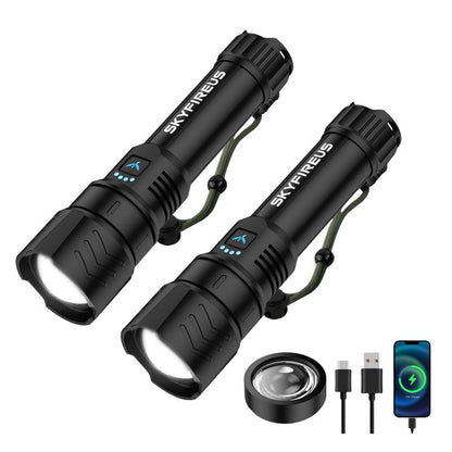 Ultra Bright Portable Camping Flashlight, Strong Light Outdoor Camping Home Long-Range Portable Ultra Long Endurance Lighting, Father Day Gift