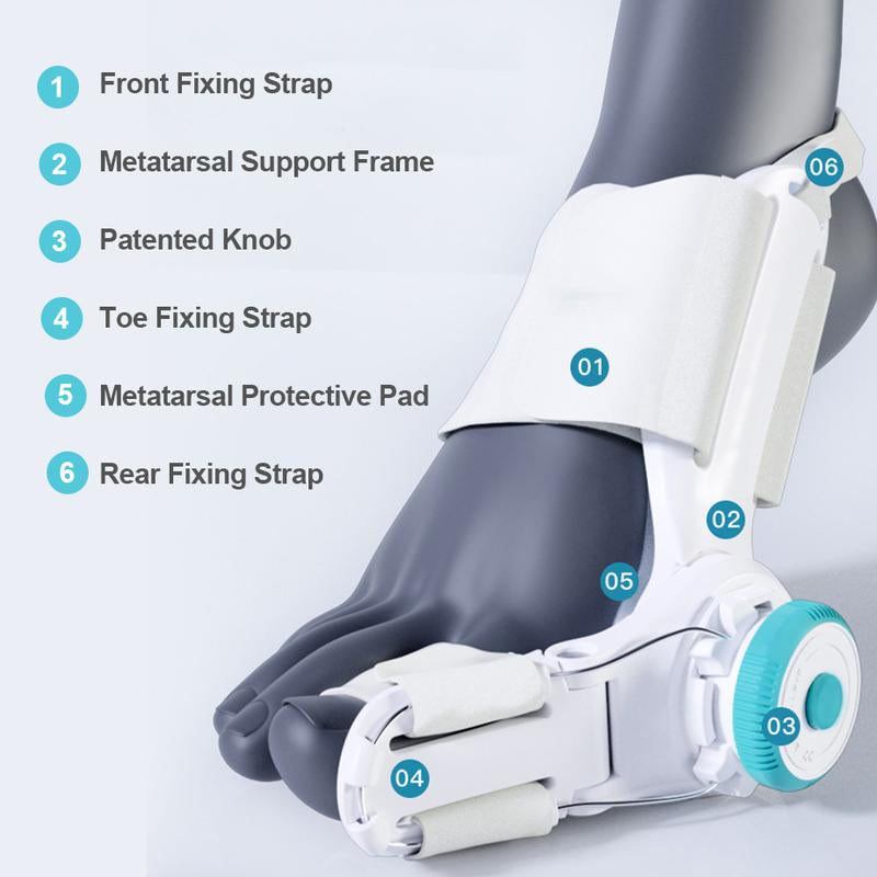 Upgrade Bunion Corrector Sleeve – Adjustable Steel Cable Toe Splint Tool for Big Toe Alignment, Pain Relief & Hammer Toe Support | 1 Pcs Medical Accessories Healthcare Pad, Braces with Anti-Slip Heel Strap, Fits Left/Right Foot, All-Day Comfort