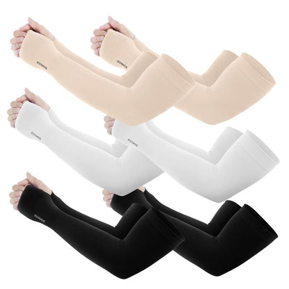 Sun Protection UV Garden Arm Sleeves with Thumb Hole for Men Women UPF 50+ Compression Cooling Sport Glovessleeves for Sun