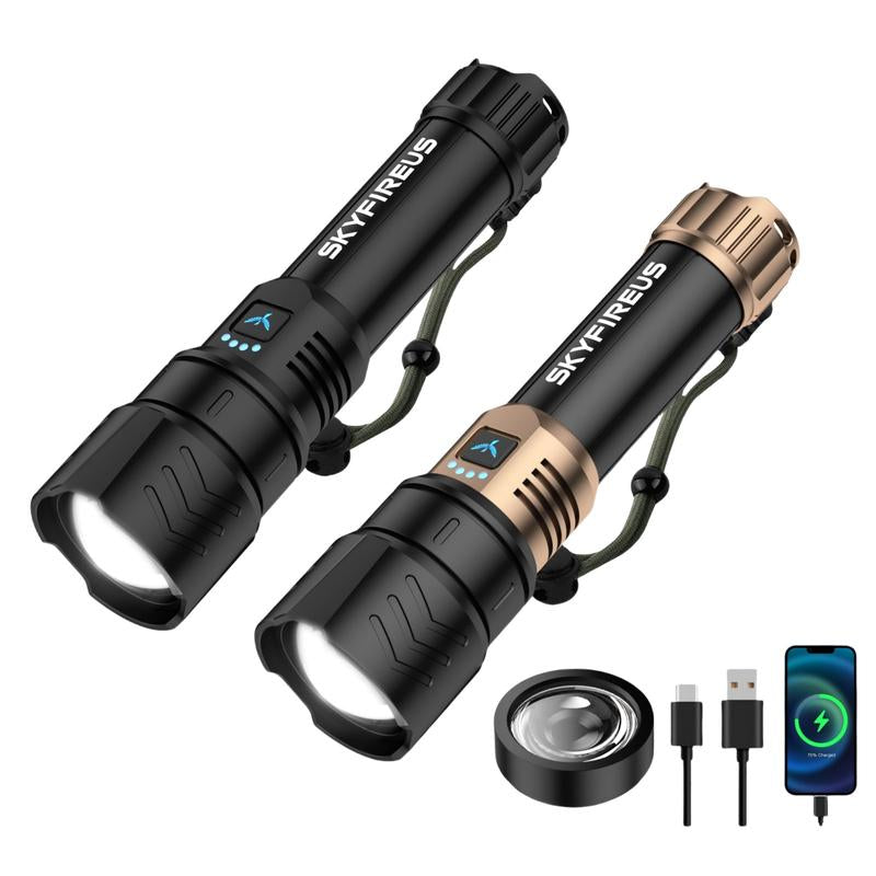 Ultra Bright Portable Camping Flashlight, Strong Light Outdoor Camping Home Long-Range Portable Ultra Long Endurance Lighting, Father Day Gift