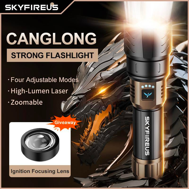Ultra Bright Portable Camping Flashlight, Strong Light Outdoor Camping Home Long-Range Portable Ultra Long Endurance Lighting, Father Day Gift