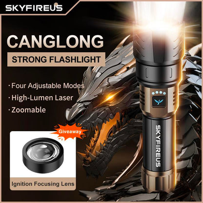 Ultra Bright Portable Camping Flashlight, Strong Light Outdoor Camping Home Long-Range Portable Ultra Long Endurance Lighting, Father Day Gift
