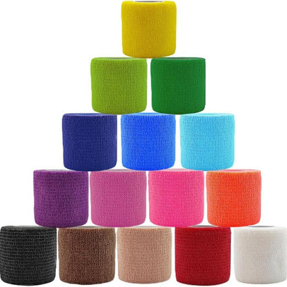 6 Volumes Self-Adhesive Breathable Sports Bandage Elastic Non-Woven Ankle ，Elbow Wrap, Mini Essential Fitness Accessory for Athletic Support