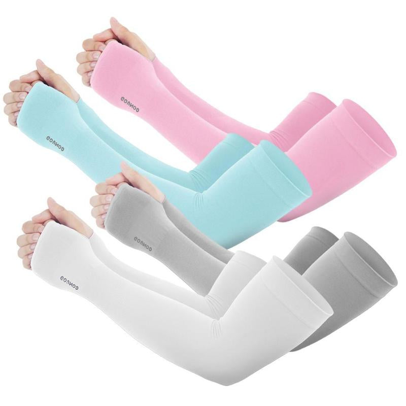 Sun Protection UV Garden Arm Sleeves with Thumb Hole for Men Women UPF 50+ Compression Cooling Sport Glovessleeves for Sun