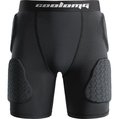 COOLOMG 5-Pad Youth Boys Football Girdle Padded Compression Shorts with Integrated Hip, Tailbone, Thigh Pads Girdles Impact Protection Protective