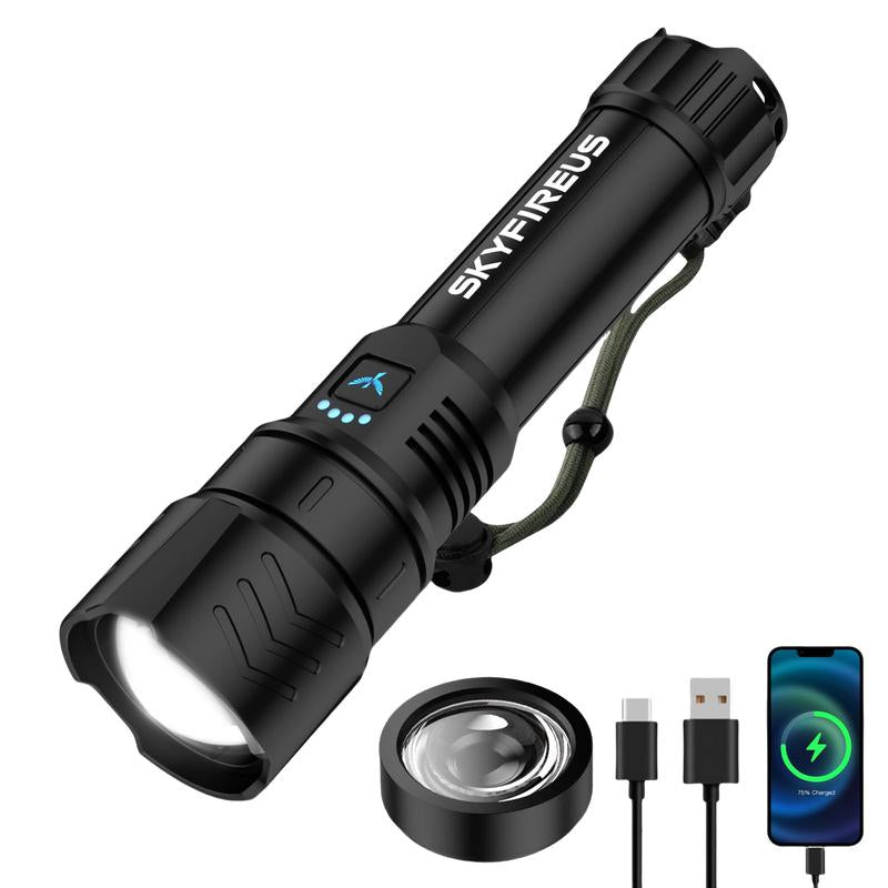 Ultra Bright Portable Camping Flashlight, Strong Light Outdoor Camping Home Long-Range Portable Ultra Long Endurance Lighting, Father Day Gift
