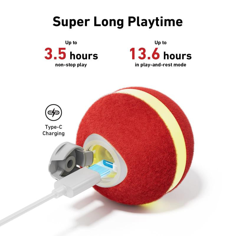 Cheerble Wicked Ball M3 Interactive Cat Ball Toy with Light - Automatic Moving Ball Toy for Indoor Cat Kitten