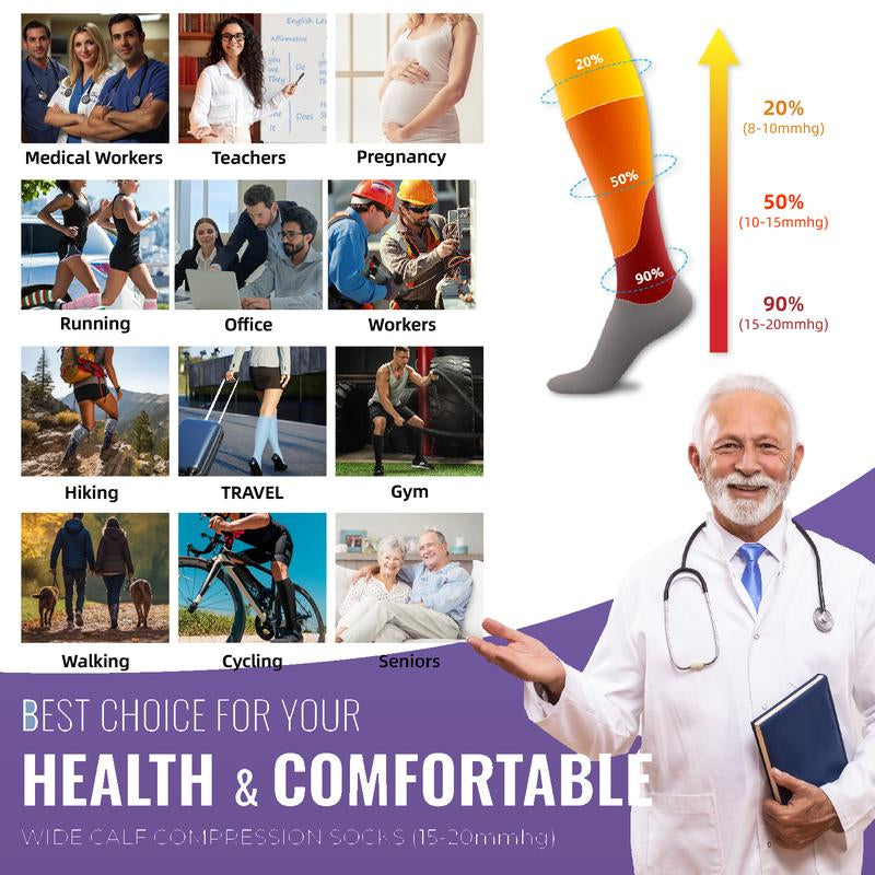 Tinylemon 4 Pairs Halloween Compression Socks for Women Men Best for Running Athletic Nursing Activities Enhance Circulation Support