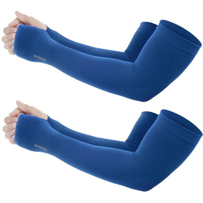 Sun Protection UV Garden Arm Sleeves with Thumb Hole for Men Women UPF 50+ Compression Cooling Sport Glovessleeves for Sun