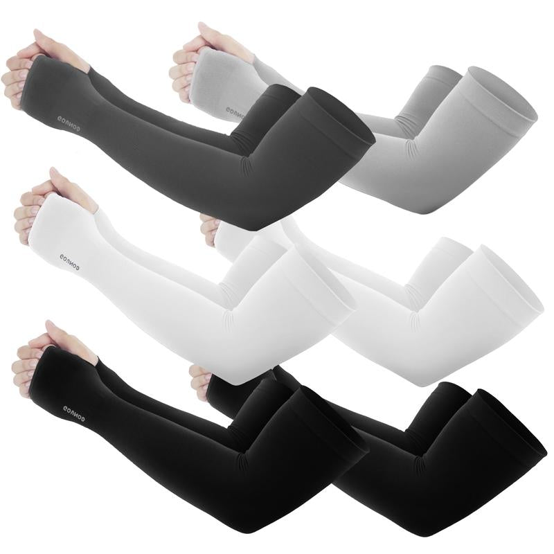 Sun Protection UV Garden Arm Sleeves with Thumb Hole for Men Women UPF 50+ Compression Cooling Sport Glovessleeves for Sun