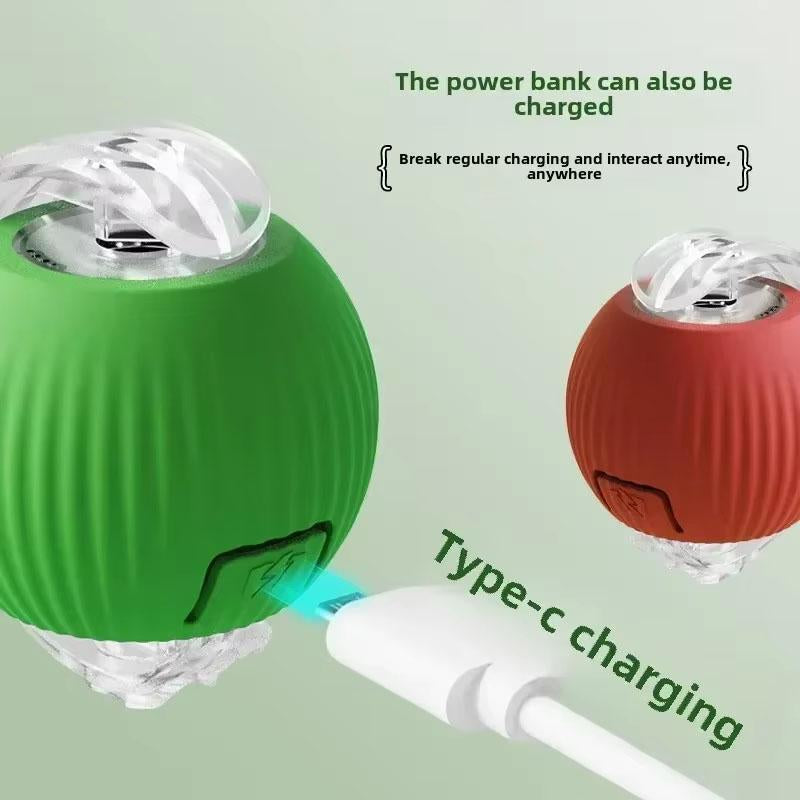 Interactive Rolling Cat Ball, Dog Toys Rolling Ball for Indoor, 360° Smart Automatic Rolling Pet Ball, Self Rolling Ball