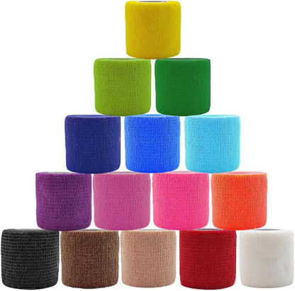 6 Volumes Self-Adhesive Breathable Sports Bandage Elastic Non-Woven Ankle ，Elbow Wrap, Mini Essential Fitness Accessory for Athletic Support