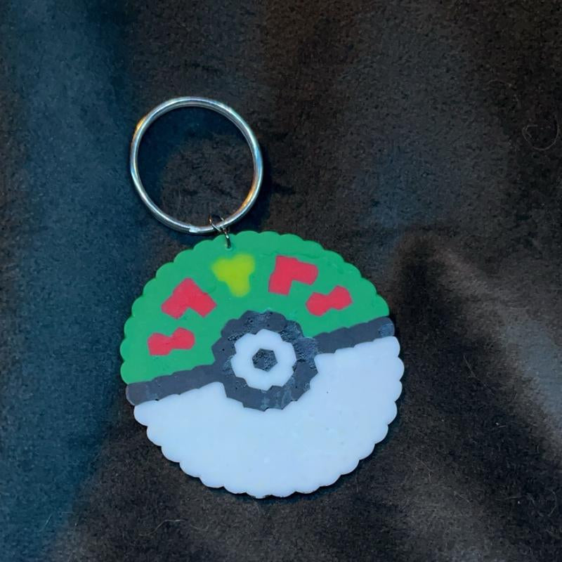 Pokeball Keychains a Small Variety of Them! Ultra Ball, Great Ball, Master Ball, Dive Ball,Friend Ball and Heal Ball Plastic