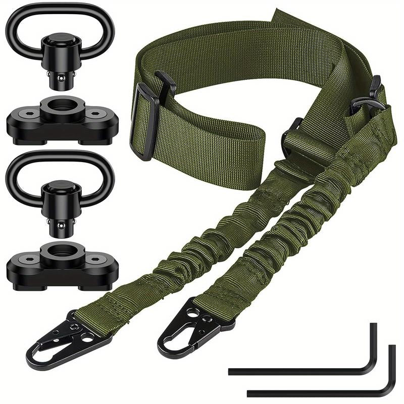 Adjustable Two-Point Tactical Sling, Traditional Outdoor Sport Strap for Molle Bag, Premium Quality Accessories Set