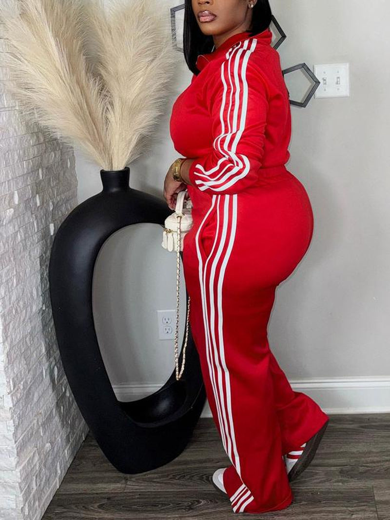 Women'S Tracksuit Set, Casual Long Sleeve Zip up Jacket & Pants Set for Spring & Fall, Women'S Clothes for Daily Wear, Workout Gym Clothing