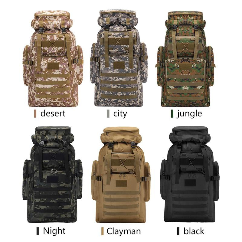 Outdoor Survival Bag, Tactical Camouflage Waterproof Backpack, Backpack, Large Capacity, Meeting All Kinds of Emergency Needs, Survival Tools, Suitable for Camping and Hiking, Rainproof Backpack, Hunting Equipment, Adventure, Free Deliverydurable