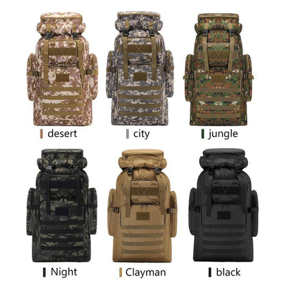 Outdoor Survival Bag, Tactical Camouflage Waterproof Backpack, Backpack, Large Capacity, Meeting All Kinds of Emergency Needs, Survival Tools, Suitable for Camping and Hiking, Rainproof Backpack, Hunting Equipment, Adventure, Free Deliverydurable
