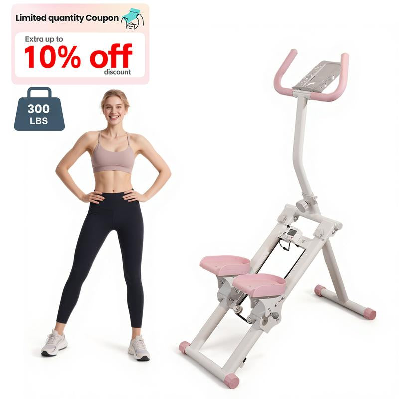 KYOUBY Stair Stepper for Home-Upgrade Vertical Climber Workout Machine for Full-Body Exercise Climber Fitness Equipment with Stable Frame Adjustable Bicycle Handle Stair Climber