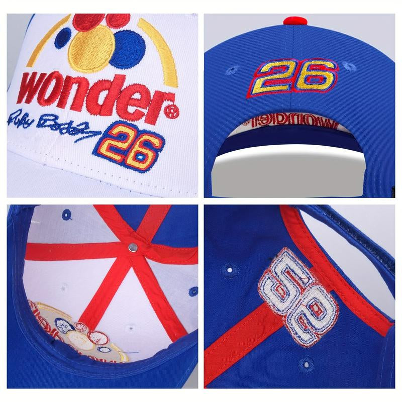 26 Embroidery Adjustable Men'S Cap Talladega Nights Baseball Cap, Unisex Ricky Bobby Soft Trucker Hat for Women Men, Outdoor Sports Cap