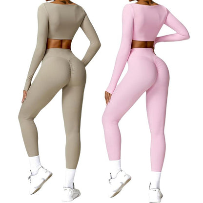 Women Skinny Jumpsuit Solid Color Ribbed Knit Long Sleeve Square Neck Bodycon Jumpsuit Romper Work Out Sport Yoga Playsuits