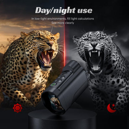 CIGMAN Infrared Digital Monocular Night Vision Goggles, 2 "Ultra HD Screen, 128G TF Card, Black, Compass, 10X Magnification, for Hunting and Night Vision, Birthday Gift,Gift for Man