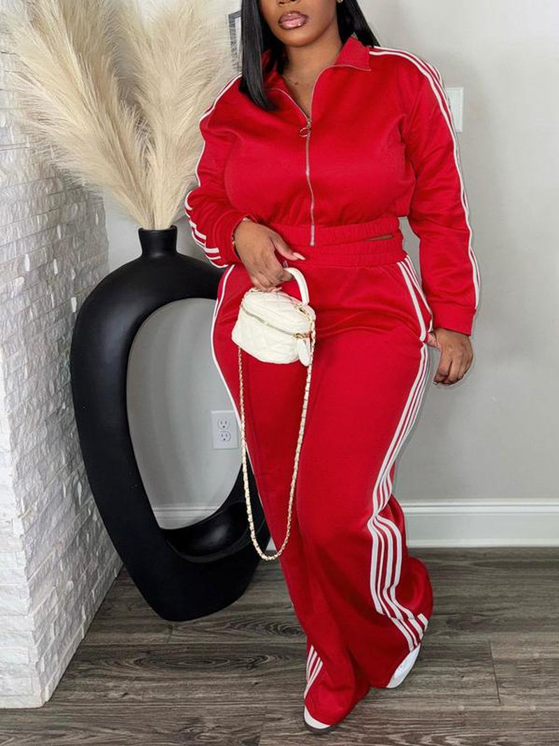 Women'S Tracksuit Set, Casual Long Sleeve Zip up Jacket & Pants Set for Spring & Fall, Women'S Clothes for Daily Wear, Workout Gym Clothing