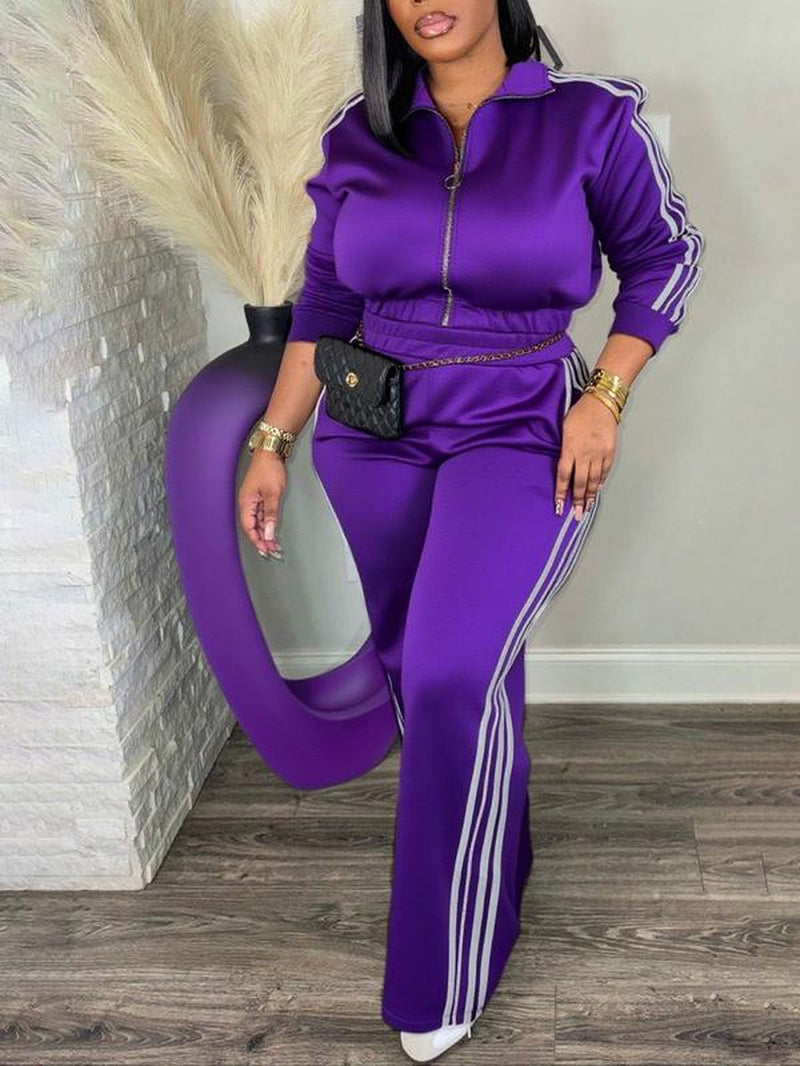Women'S Tracksuit Set, Casual Long Sleeve Zip up Jacket & Pants Set for Spring & Fall, Women'S Clothes for Daily Wear, Workout Gym Clothing