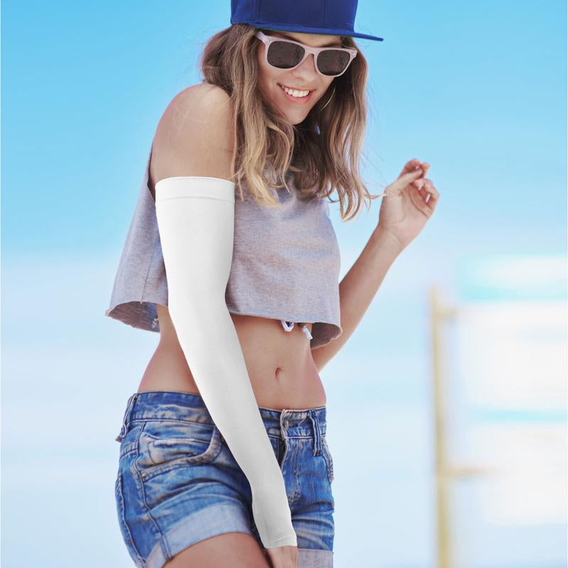 Sun Protection UV Garden Arm Sleeves with Thumb Hole for Men Women UPF 50+ Compression Cooling Sport Glovessleeves for Sun