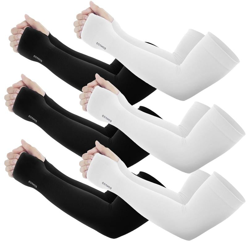 Sun Protection UV Garden Arm Sleeves with Thumb Hole for Men Women UPF 50+ Compression Cooling Sport Glovessleeves for Sun