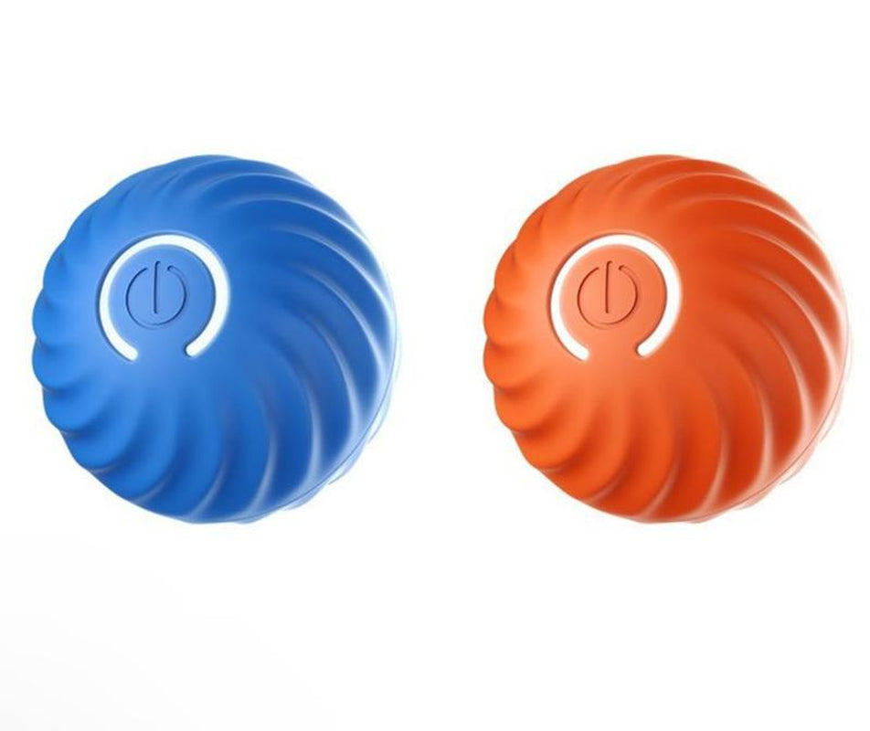New Battery Operated Dog Toy Ball. Active Rolling Ball for Dogs Blue Ball Whit Orange Replace Shell. Interactive Dog Ball for Small Dogs. Vibrating Dog Ball Rechargeable Automatic Dog Toy