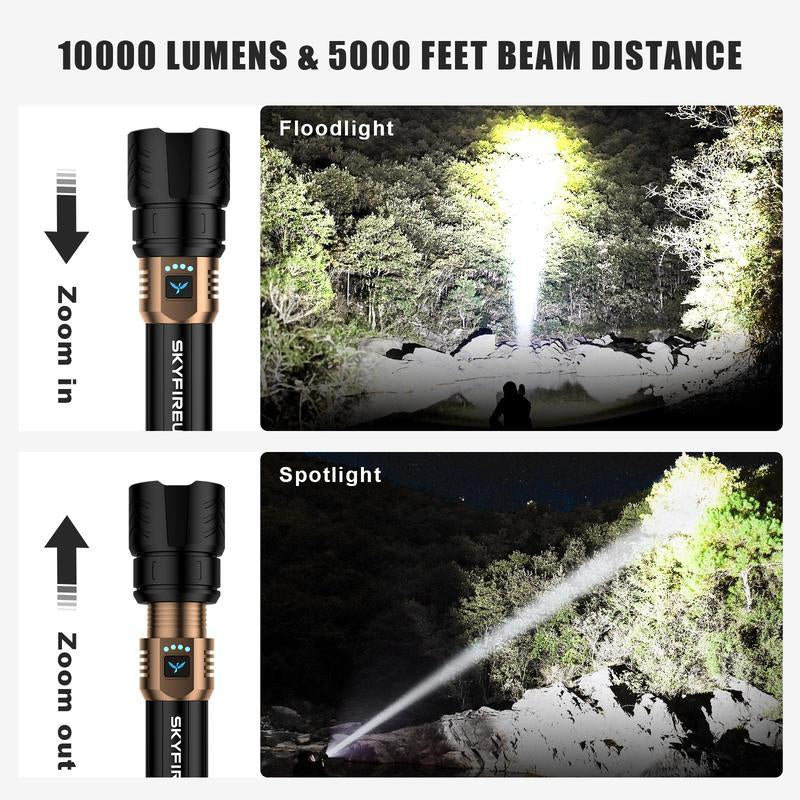 Ultra Bright Portable Camping Flashlight, Strong Light Outdoor Camping Home Long-Range Portable Ultra Long Endurance Lighting, Father Day Gift