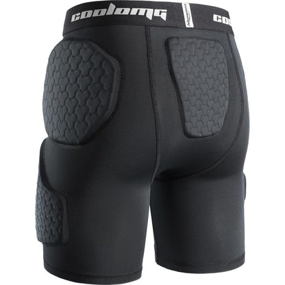 COOLOMG 5-Pad Youth Boys Football Girdle Padded Compression Shorts with Integrated Hip, Tailbone, Thigh Pads Girdles Impact Protection Protective