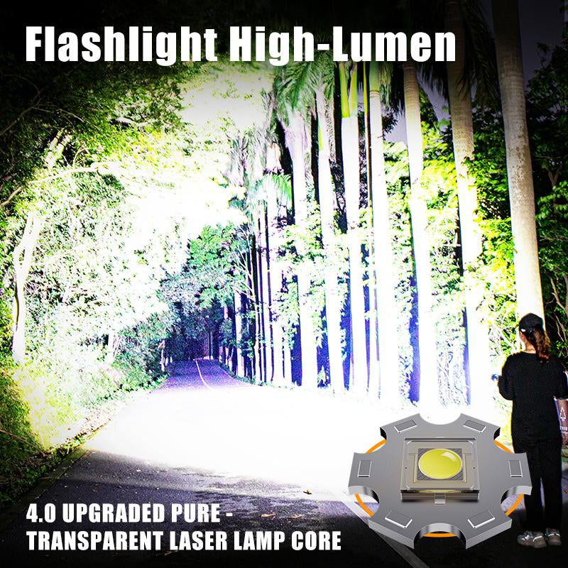 SKYFIRE Model 1209 – 2800 Lumen Rechargeable LED Flashlight, Ultra-Bright, 3 Lighting Modes, Waterproof, with Shoulder Strap – Ideal for Camping, Emergency, Hiking, and Outdoor Use
