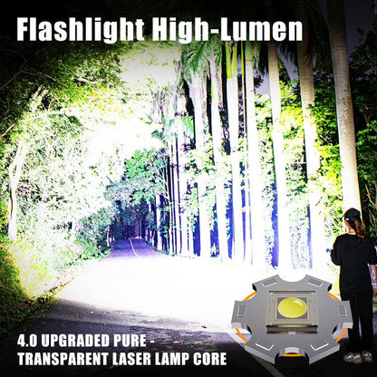 SKYFIRE Model 1209 – 2800 Lumen Rechargeable LED Flashlight, Ultra-Bright, 3 Lighting Modes, Waterproof, with Shoulder Strap – Ideal for Camping, Emergency, Hiking, and Outdoor Use