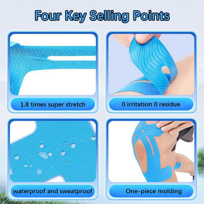 Precut Kinesiology Tape for Knees,15-30 Pcs -Elastic Knee Support & Stability, Pain Reliefwaterproof, Breathable, Hypoallergenic Athletictape