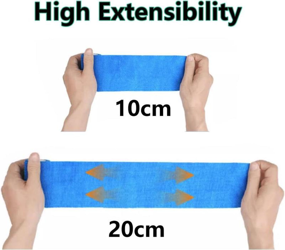 6 Volumes Self-Adhesive Breathable Sports Bandage Elastic Non-Woven Ankle ，Elbow Wrap, Mini Essential Fitness Accessory for Athletic Support
