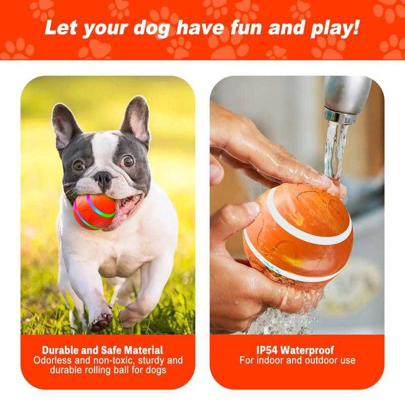 Vibrating Dog Ball, Moving Dog Ball, Shaky Ball Toy for Dogs, Interactive Bouncing Ball for Dog, Automatic Moving Dog Toy Ball, Shaking Dog Ball for Small Medium Large Dogs