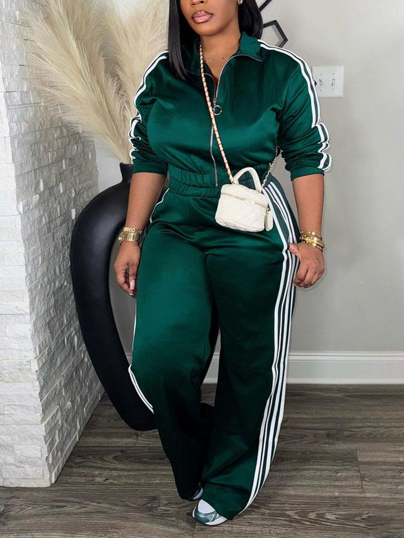 Women'S Tracksuit Set, Casual Long Sleeve Zip up Jacket & Pants Set for Spring & Fall, Women'S Clothes for Daily Wear, Workout Gym Clothing