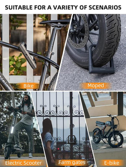 ROCKBROS Bike U Lock Heavy Duty anti Theft Carbon Steel Bicycle Lock Suitable for Road, Mountain, and Scooter Bikes