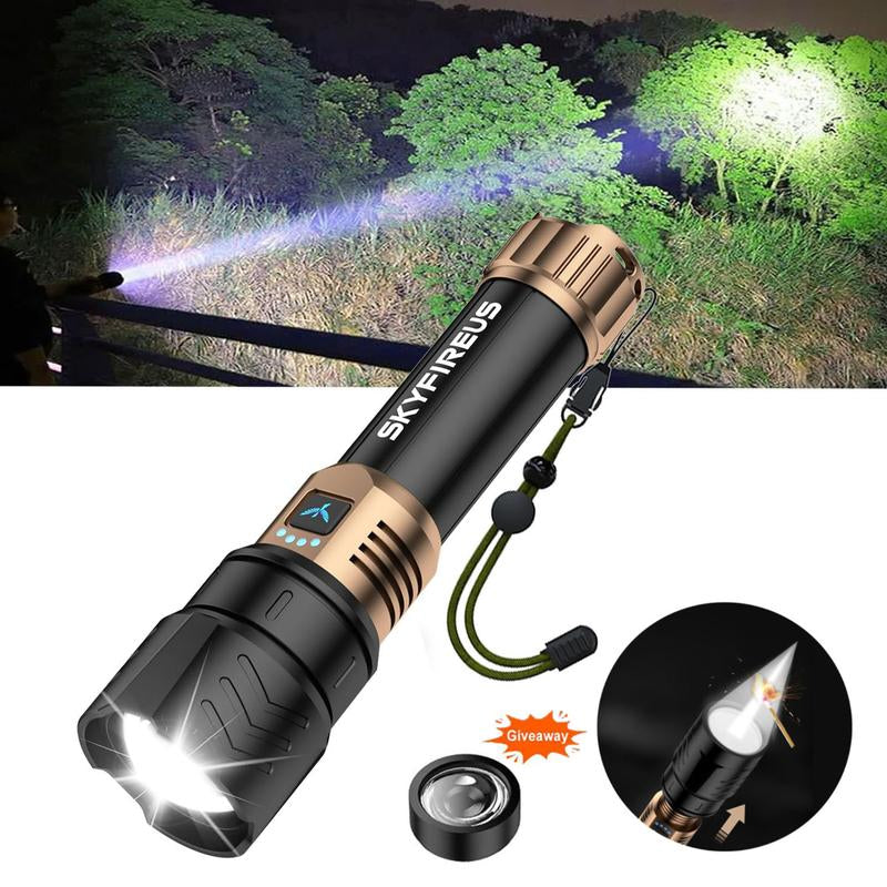 Ultra Bright Portable Camping Flashlight, Strong Light Outdoor Camping Home Long-Range Portable Ultra Long Endurance Lighting, Father Day Gift