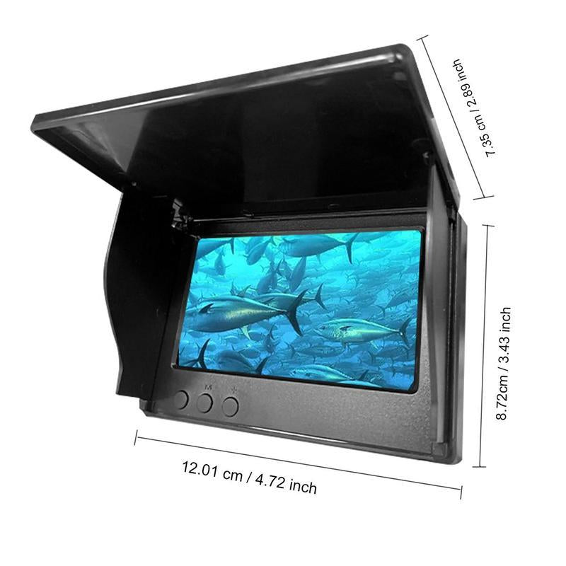 Outdoor Fishing Fish Detector, 4.3-Inch IPS Screen, Three Sided Sunshade, Better Career, Fishing Monitor, 1000 Brightness, Fish Detector, an Excellent Gift for Fishing Enthusiasts