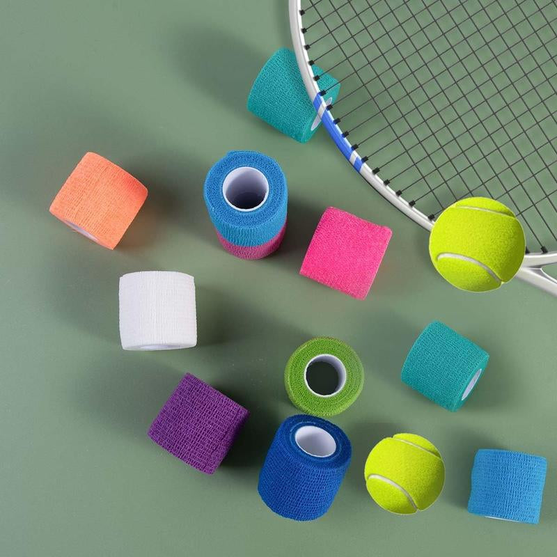 6 Volumes Self-Adhesive Breathable Sports Bandage Elastic Non-Woven Ankle ，Elbow Wrap, Mini Essential Fitness Accessory for Athletic Support