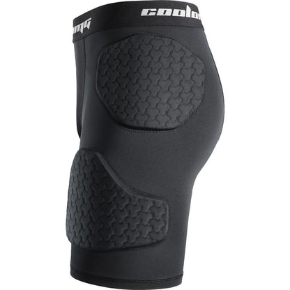 COOLOMG 5-Pad Youth Boys Football Girdle Padded Compression Shorts with Integrated Hip, Tailbone, Thigh Pads Girdles Impact Protection Protective