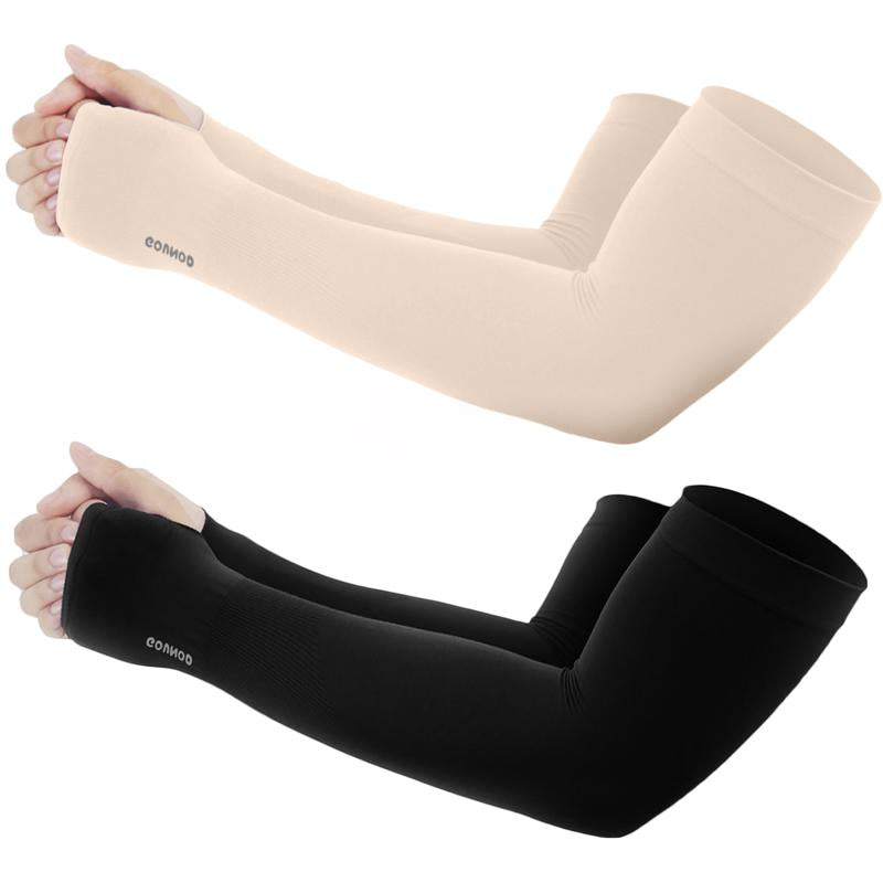 Sun Protection UV Garden Arm Sleeves with Thumb Hole for Men Women UPF 50+ Compression Cooling Sport Glovessleeves for Sun