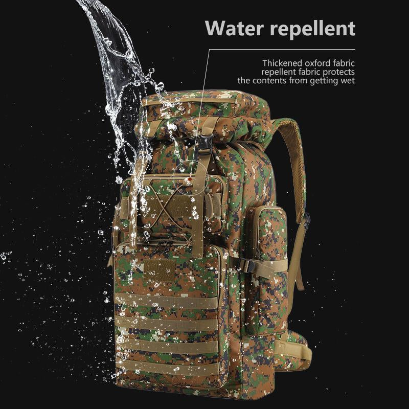 Outdoor Survival Bag, Tactical Camouflage Waterproof Backpack, Backpack, Large Capacity, Meeting All Kinds of Emergency Needs, Survival Tools, Suitable for Camping and Hiking, Rainproof Backpack, Hunting Equipment, Adventure, Free Deliverydurable